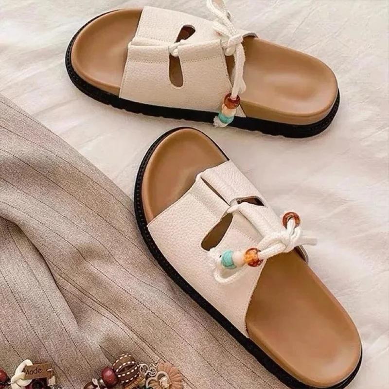 Fashion Flats Women Slippers Casual Cozy Shoes Fashion Dress Woman Sandals Summer 2025 Walking Beach Flip Flops New Sandalias De Mujer