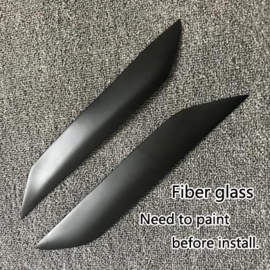 For Toyota Mark X 2004 - 2009 Carbon Fiber Headlight Cover Eyebrows Reiz Fiber Glass Primer Car Front Lamp Eyelids Sticker 2Pcs