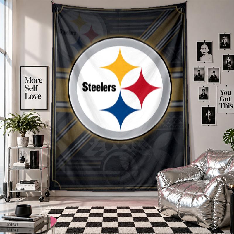 Pittsburgh Steelers Wall Tapestry Home Decor Wall Hanging Cloth for Bedroom Living Room Background