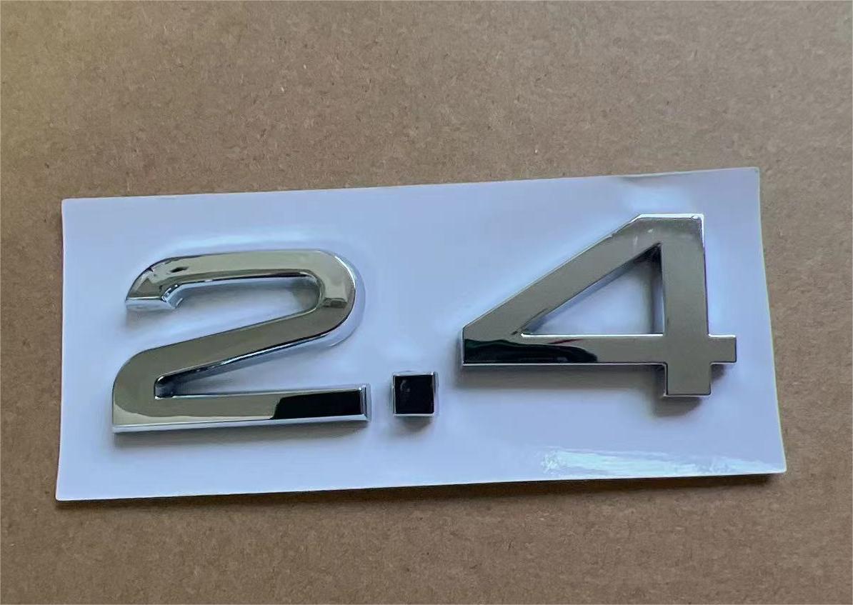 

1X ABS Chrome Glossy Black 2.4 3.2 4.2 Letters Car Trunk Emblem Badge Decal For A4 B7 TT Q5 Q7 A6 S6 S5 S4 RS5 Accessories