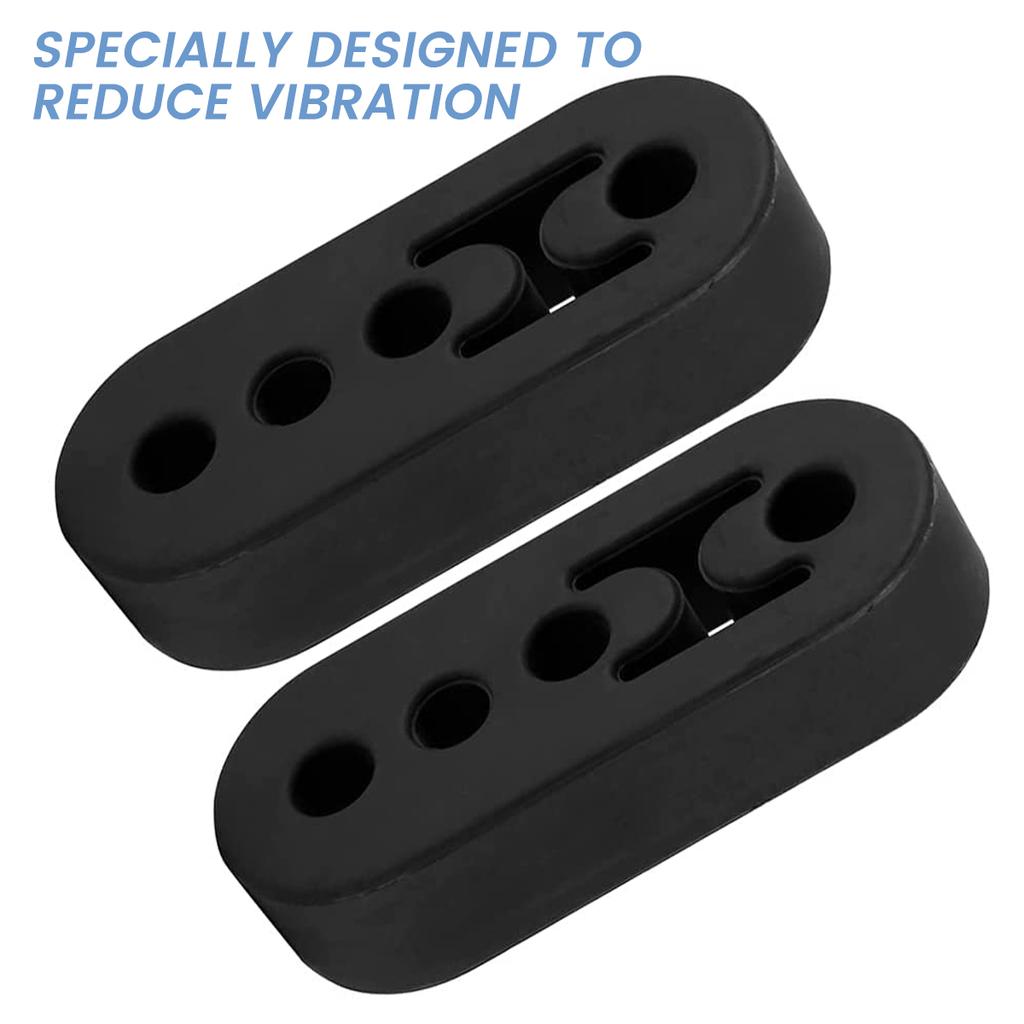2Pcs Exhaust Hangers Universal 4 Holes Car Exhaust Mount Brackets Rear Rubber Muffler Hanger for Protecting Car System