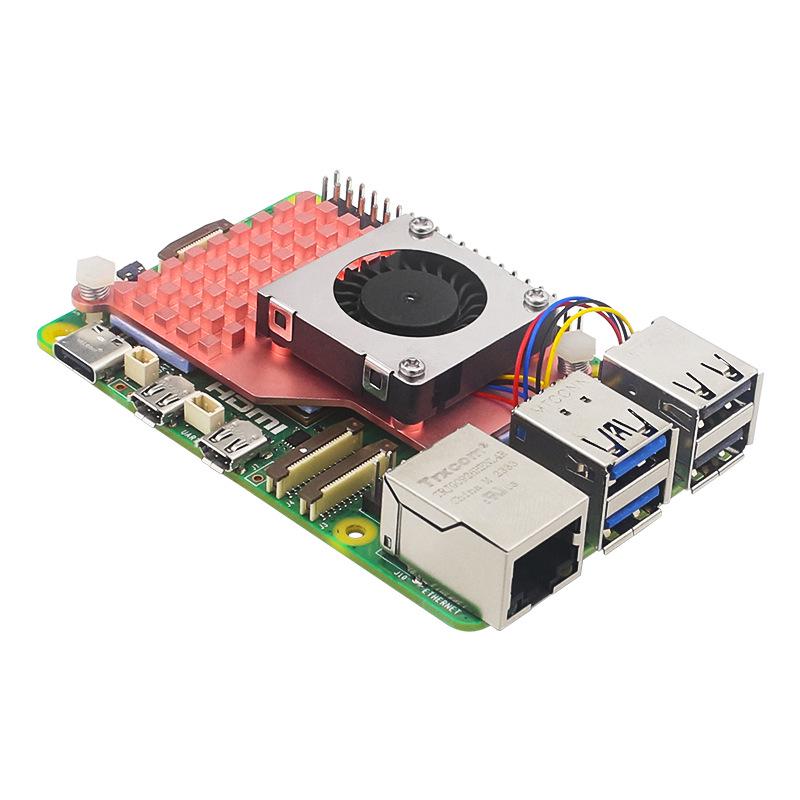 Raspberry Pi 5 Adjustable Turbo Silent Fan with Copper Heatsink
