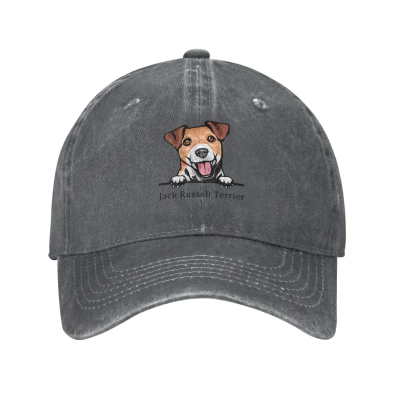 Klassieke Unisex Katoenen Kiekende Hond Jack Russell Terriër Baseballpet Volwassene Huisdier Dier Verstelbare Papa Hoed voor Mannen Vrouwen Hip Hop
