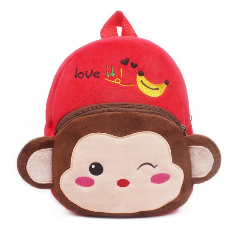 Cute Plush Toddler Kid Backpack With Cartoon Animal Pattern Comfortable For Boys And Girls!