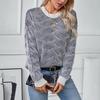 Long Sleeve Loose Cardigan Vintage O Neck Sweater Solid Color Knitwear Top Autumn Winter