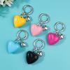 Keychain Pendant Metal Spring Buckle Smooth Open Close Mini Glossy Resin Heart Charm Key Chain Keys Bags Car