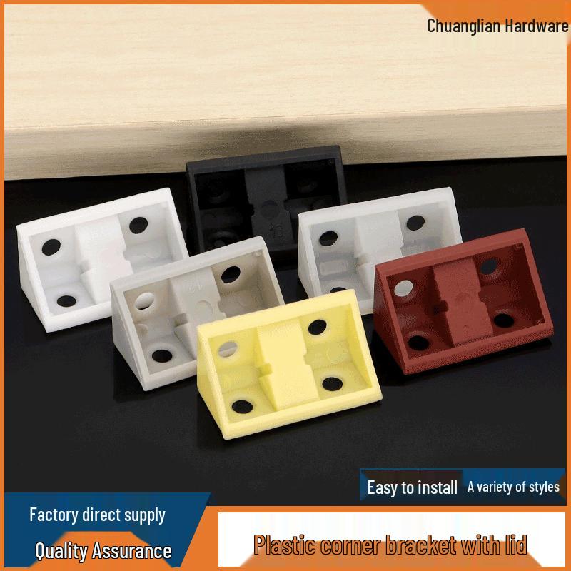 Nylon Strap Plastic L-Shaped Corner Brace for Shelf & Cabinet Support
