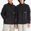 Timberland Solid Color Logo Outdoor Fleece Stand Collar Jacket Unisex Jacket Black A5VJ5-001