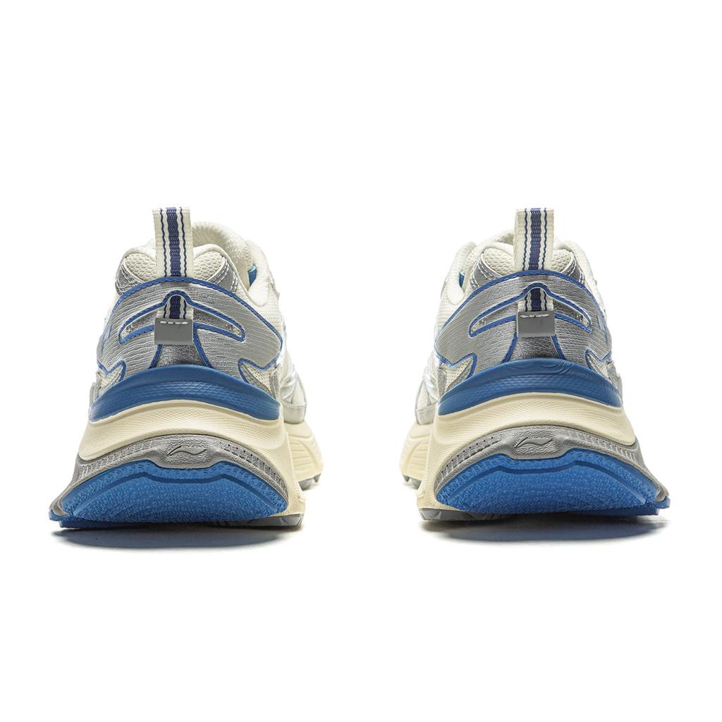 Li Ning Xingji Amorti Antidérapant Respirant Bas Haut Baskets Épaisses Homme Blanc Bleu AGCV109-4