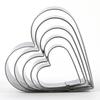 5Piece Heart Shaped Cookie Cutter Set Cutter Stainless Steel Heart Mold Baking Tools Biscuit Molds for Valentines Day Cake Tools 1
