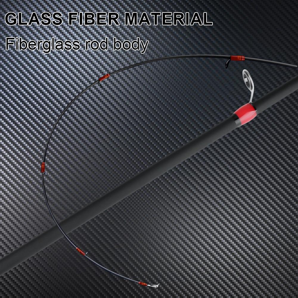 FTK NEW 1.8M 2.1M  Red Telescopic Fishing Rod Carbon Fiber Lengthen Wooden Handle Spinning Casting Rod Portable Trout Rod