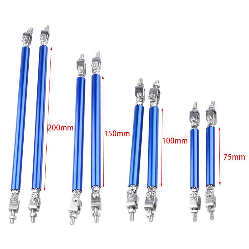 2x Univerzální Závodní Nastavitelná Přední Zadní Lišta Nárazníku Rozdělovač Podpěrná Tyč Sada Závodní 75mm/100mm/150mm/200mm Styling Auta Tunning