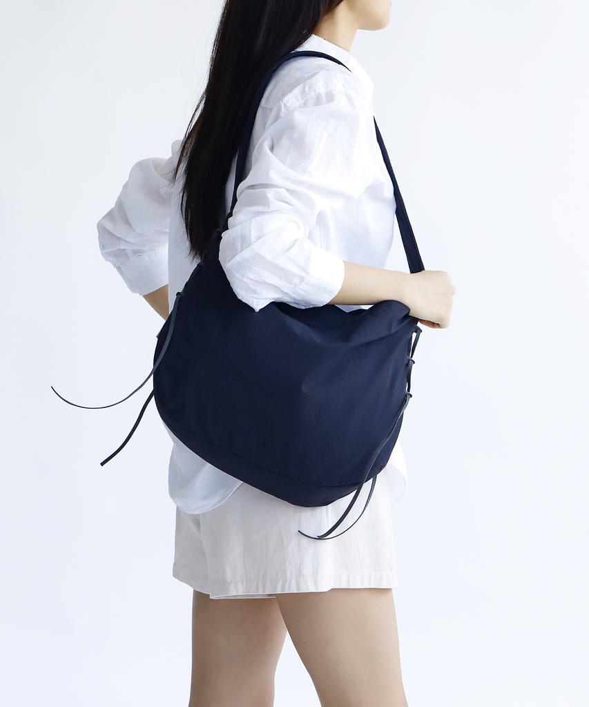 Socharming Lace-Up Hobo Bag - Black