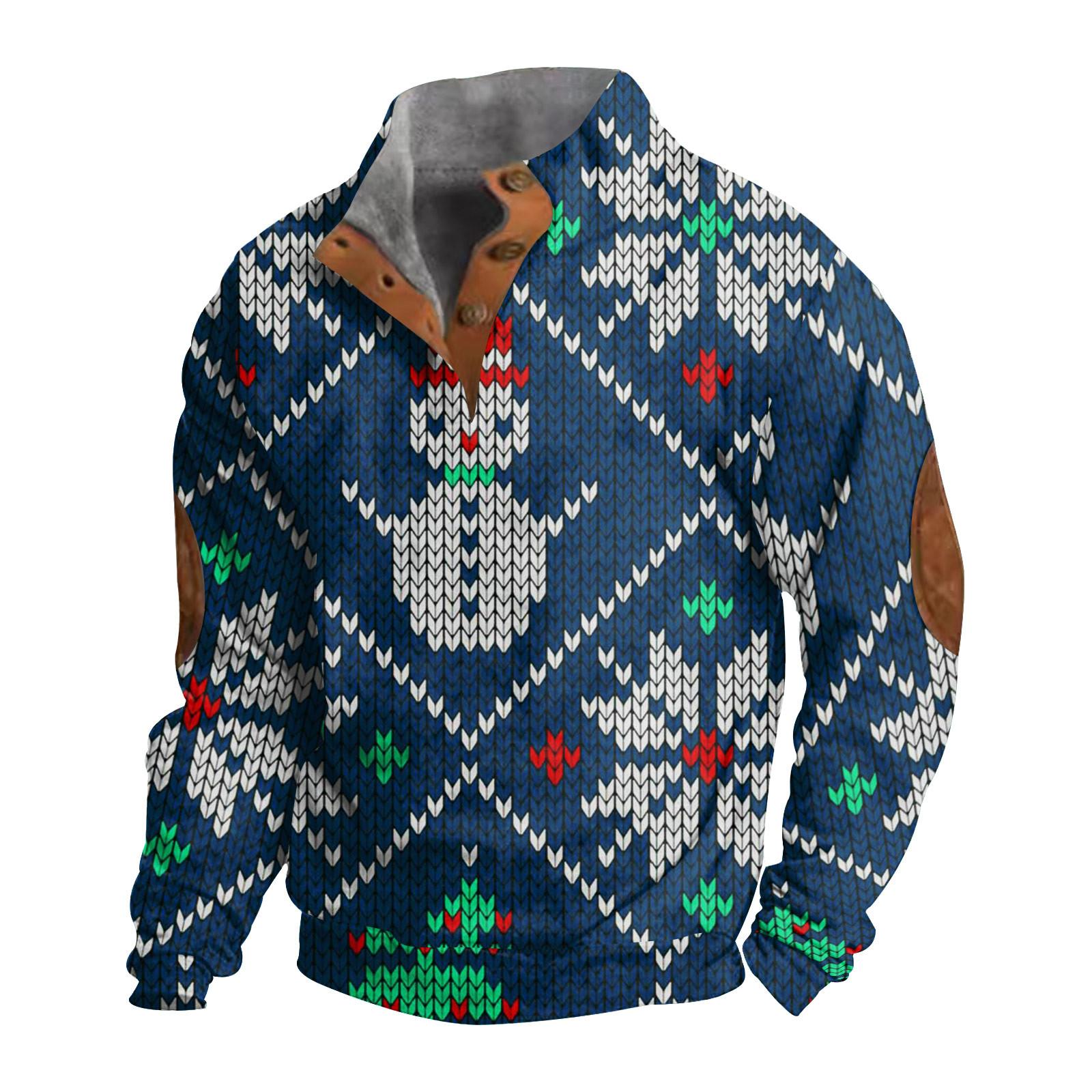 

Мужская толстовка с пуговицами с европейским и американским принтом осень/зима с длинными рукавами XL