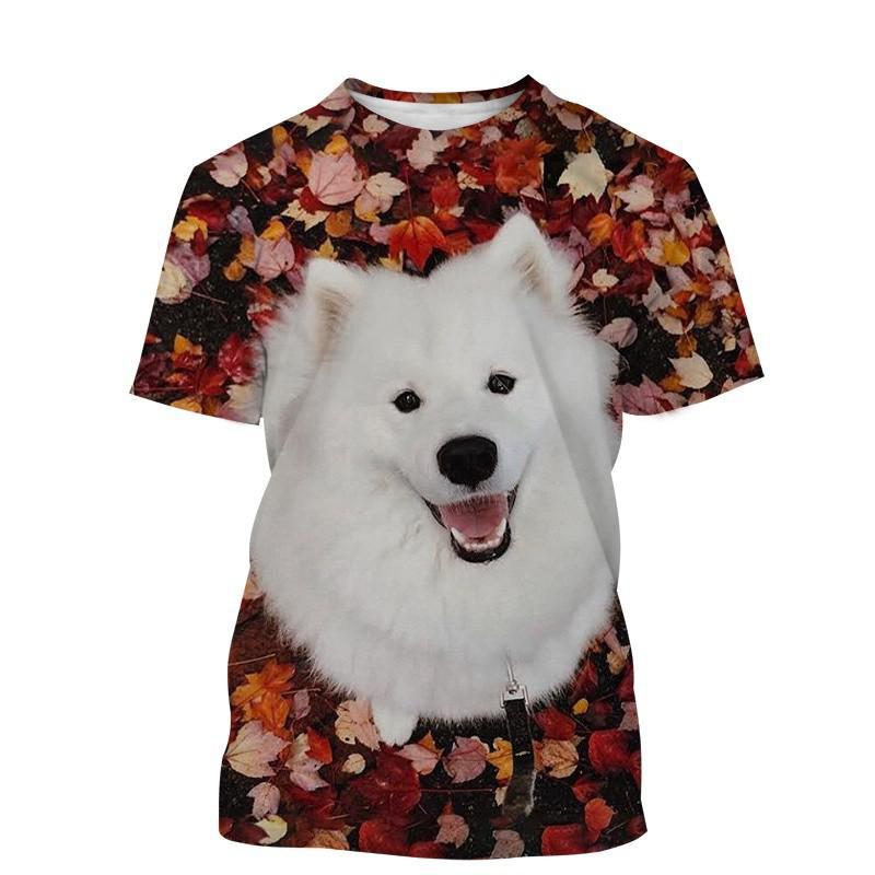 New Samoyed Pet Dog 3D Print T-Shirts Men Women Casual Fashion Streetwear Oversized Short Sleeve T Shirt Male Tees Tops Clothing