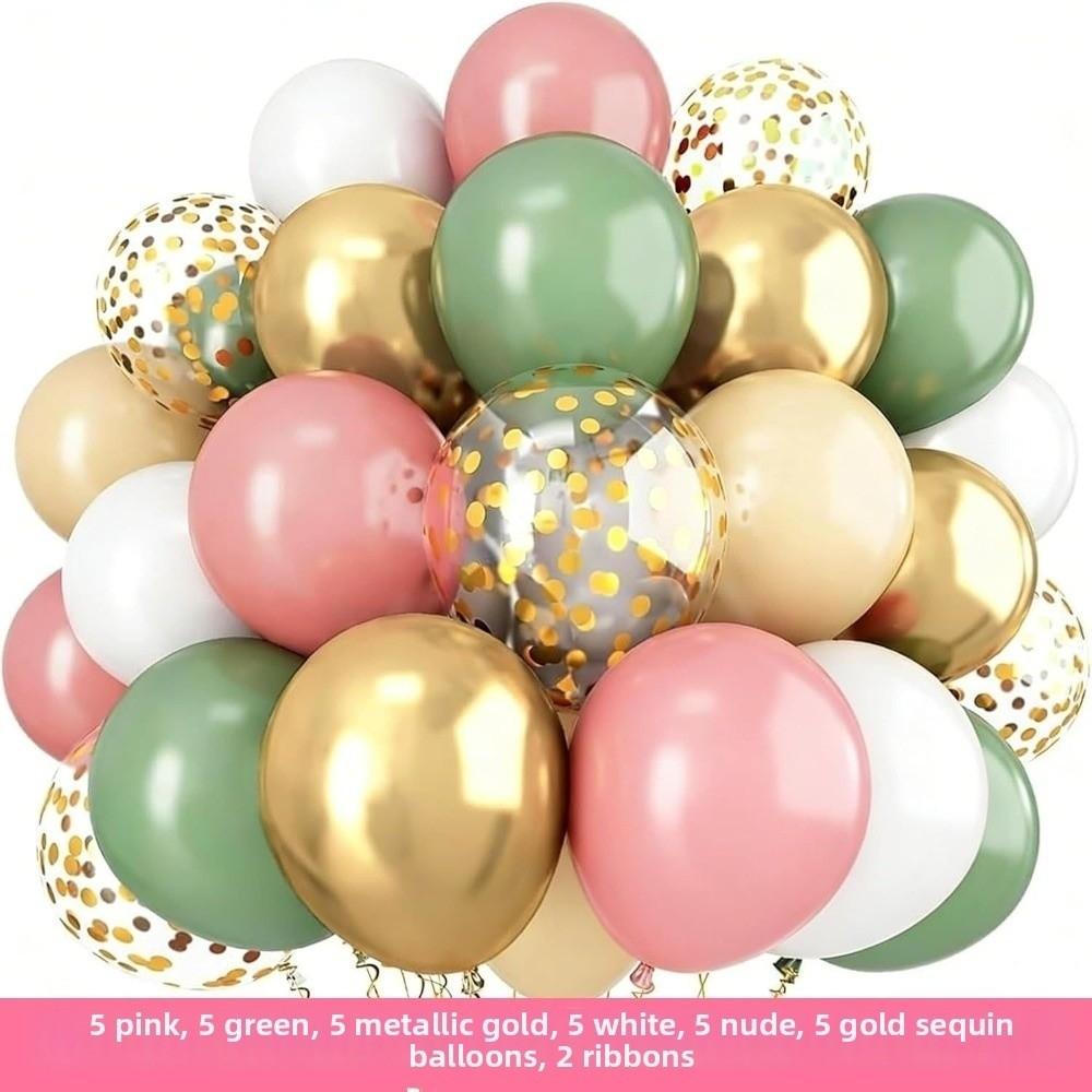 30Pcs 12 Inch Confetti Balloons Metallic Finish Balloons Set Latex Balloons Wedding Decoration
