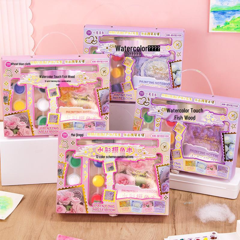 Wheat Culture Portable Mini Watercolor Fishing Sketchbook Set