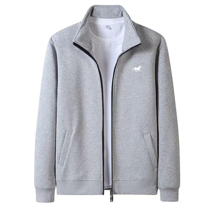 Men's Casual Sports Solid Color Pullover Sweatshirt for Autumn and Winter, Men's Fashionable Printed Non Velvet Sweatshirt
