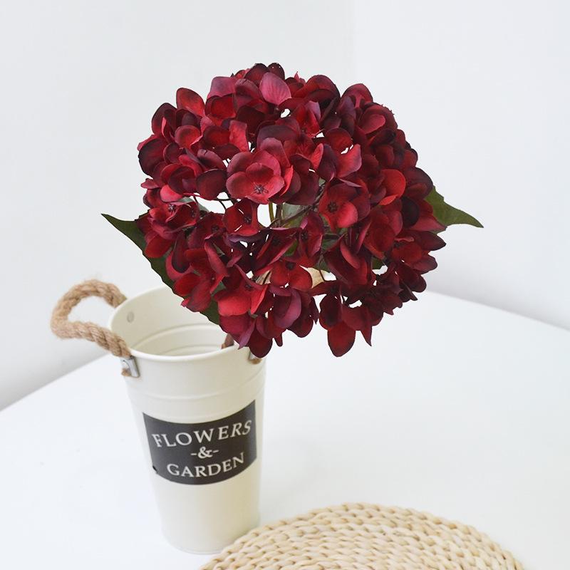 Wedding Artificial Hydrangea Bouquet - White Cloth Single Stem for Home Decor