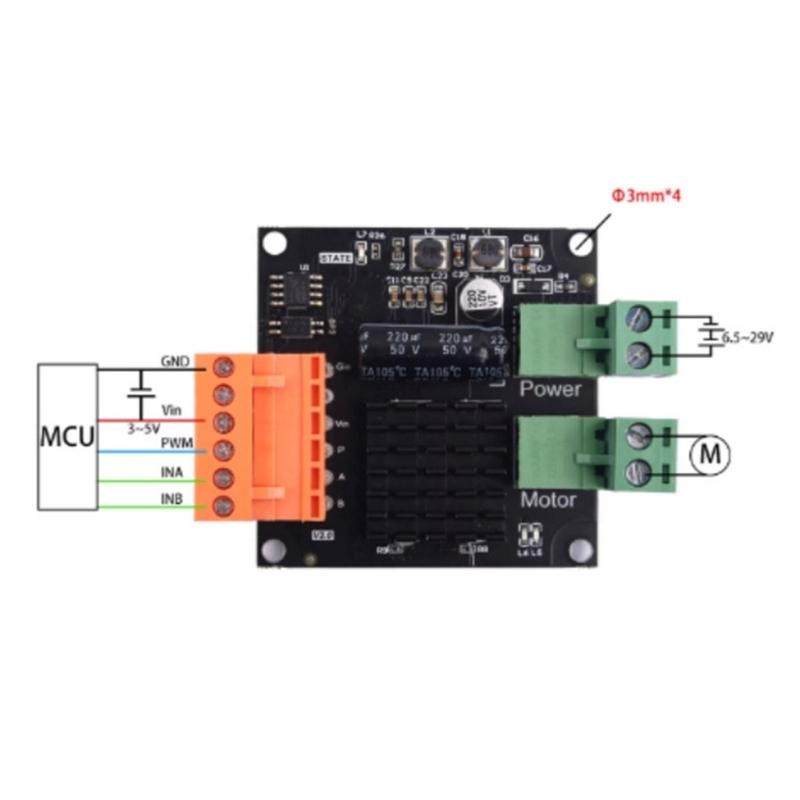 DC12V24V16A Motor Controller Driver Board With Thermal Protections Double Direction Indicator For Brushed Motors