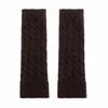 Arm Warmers Fingerless Gloves Thick Warm Fingerless  Mittens Women Girls Long Knitted Gloves