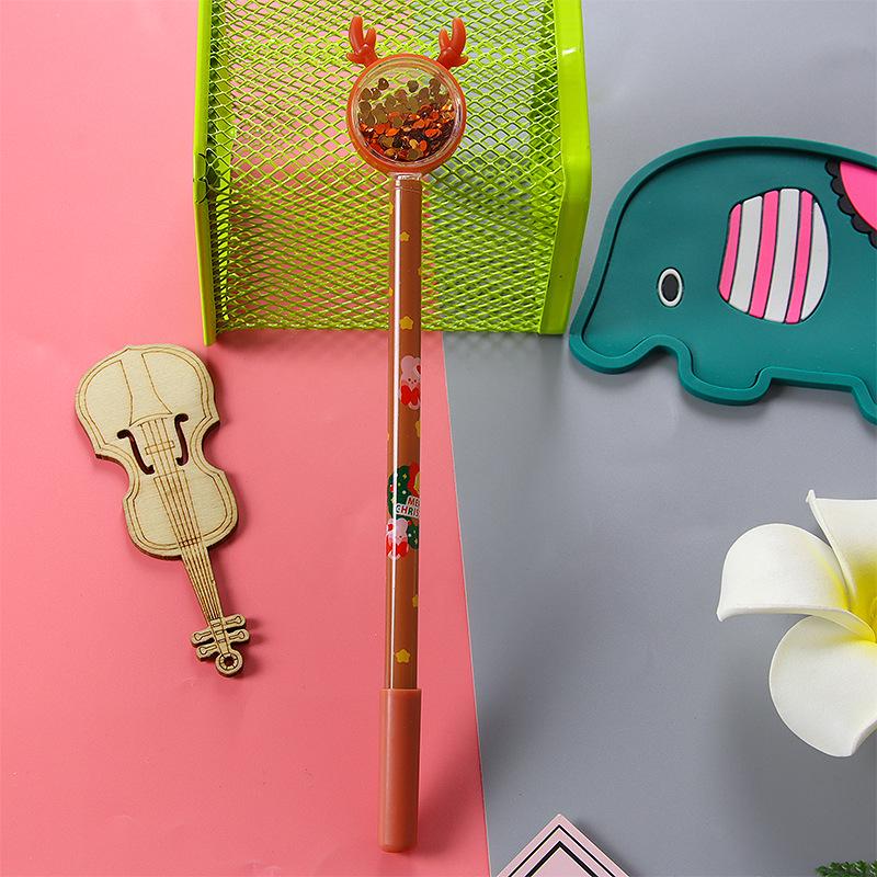 Creative Christmas Reindeer Gel Pen - Cute Cartoon Water-based Pen & Small Gift Stationery