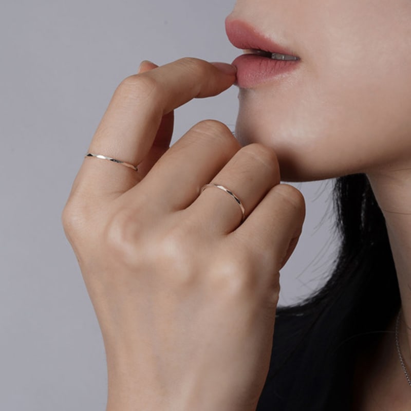 JUDY AND PAUL [925 Silver] Muse Cut Daily All-Silver Ring