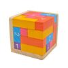Colorful Wooden Blocks Puzzles,Classic Luban Lock Cube 3D Puzzle Toys, Intellectual Game For Children And Adults