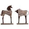 Creative Resin Ornaments The Horse Horse Simulated Animal Sculpture Wood Grain Road Handmade Arts Crafts Decorative Figurines