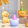 DIY Birthday Bear Birthday Cake Decoration Glue Mould Ins Wind Bear Aromatherapy Ornament Candle Silicone Mold