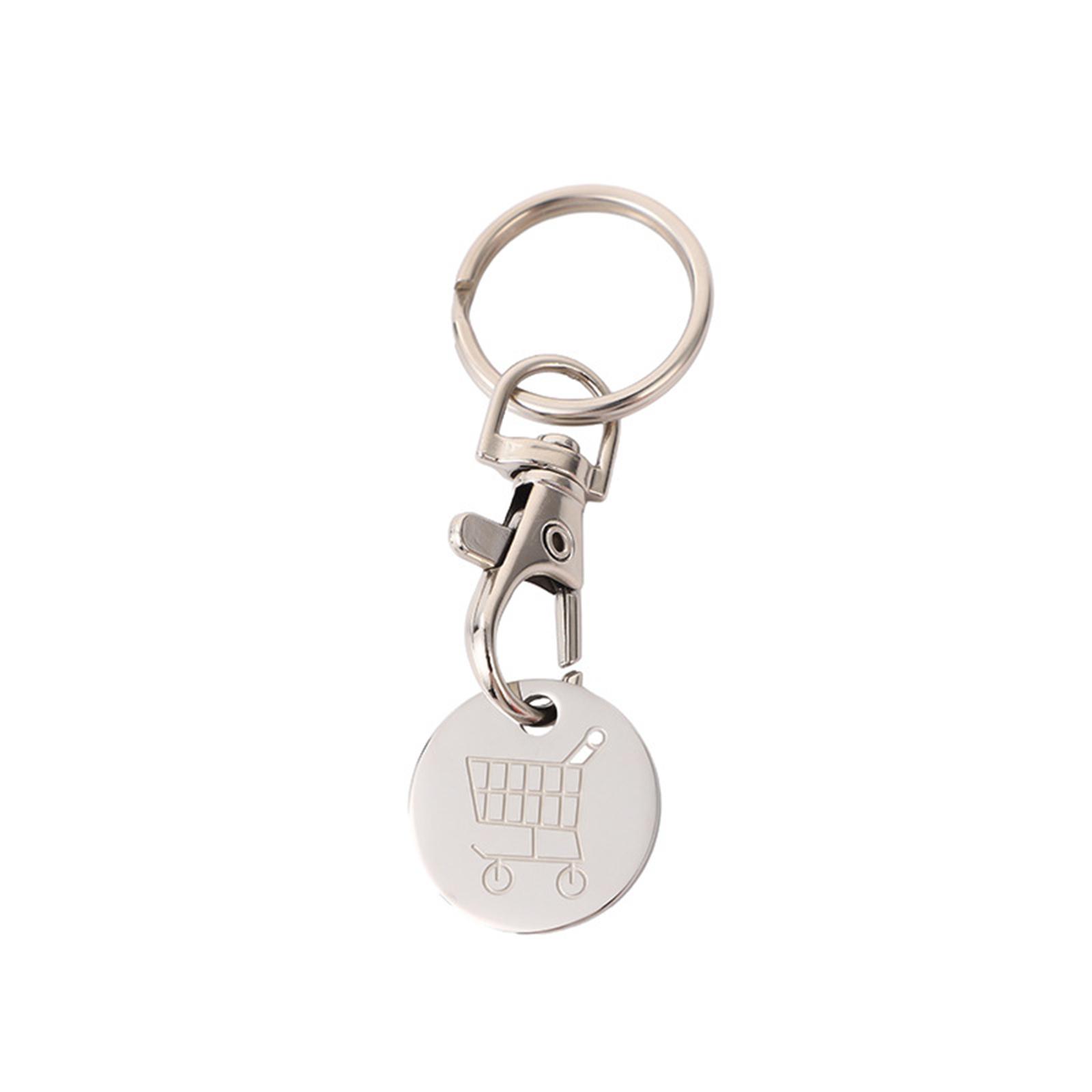 

Trend Exquisite Stainless Steel Vintage Keychain Metal Key Chain Female Car Keys Chain Rings Bag Pendant for Women Gift 1 серебряный