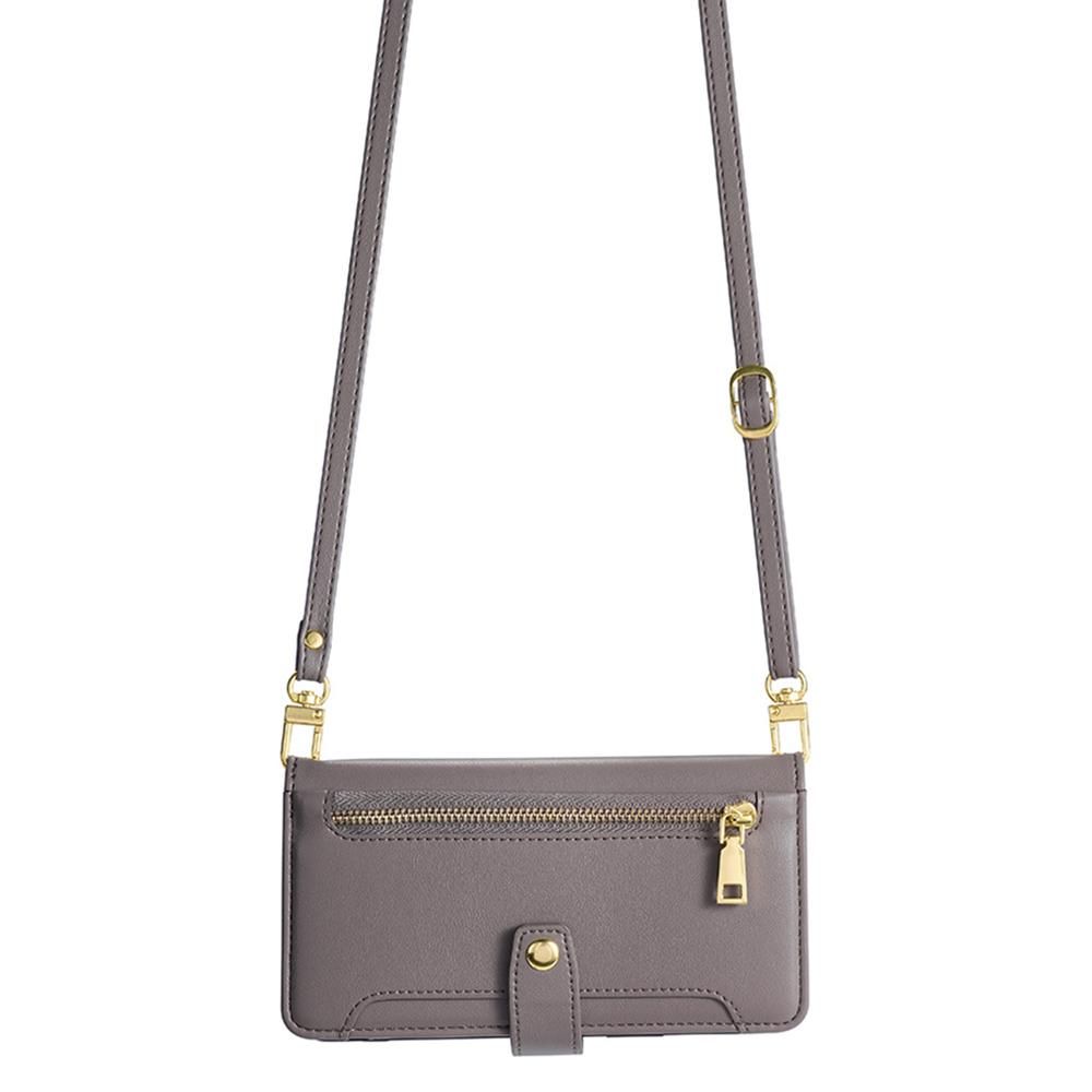 For Motorola Moto G45 5G/G34 5G Leather Case with Shoulder Strap Zipper Wallet Phone Cover