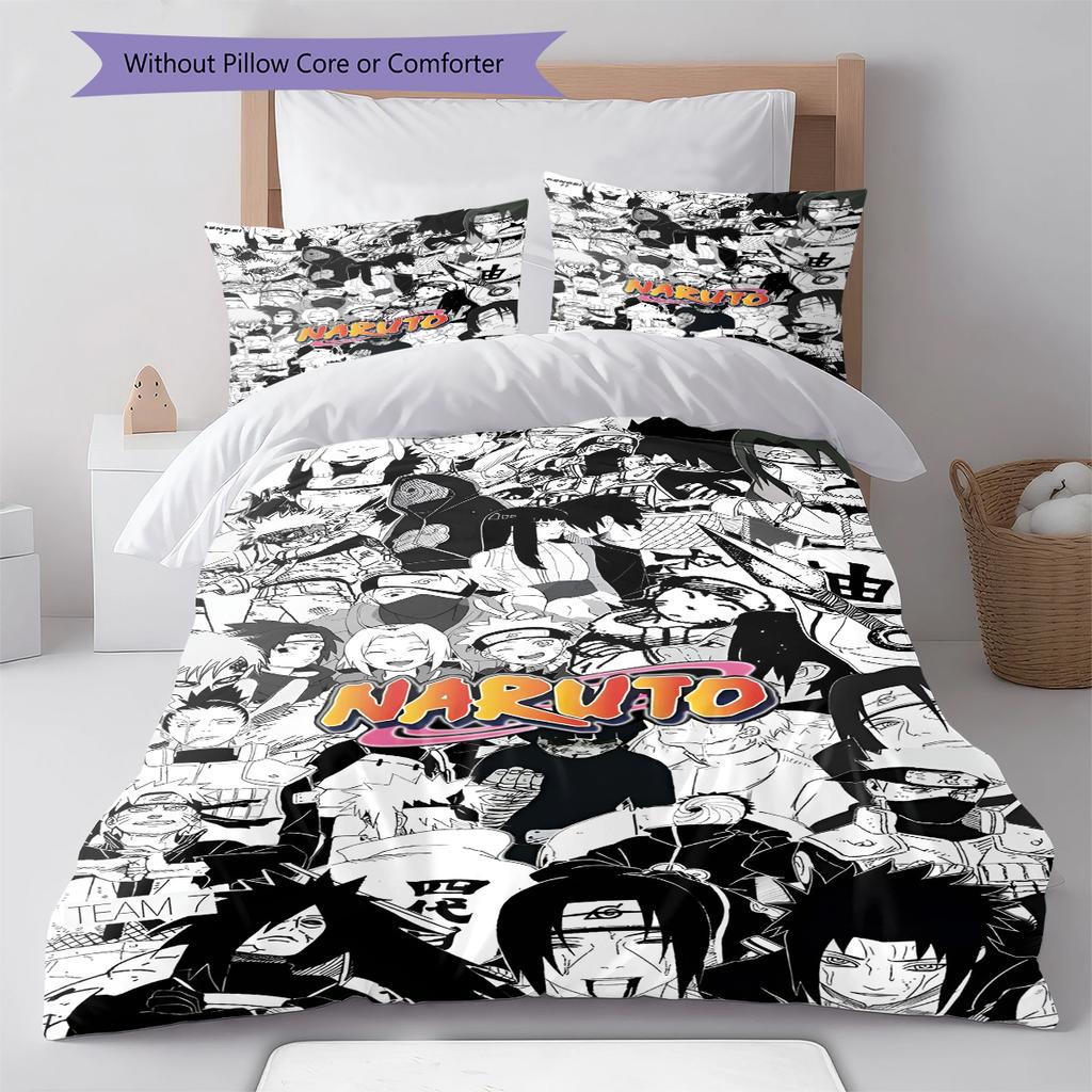 Cartoon Pattern Bedding Quilt Set Quilt Cover Pillowcase Home Decoration Birthday Gift (1 * duvet cover + 2 * pillowcase, without core)