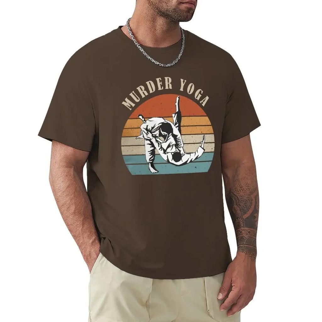 Murder Yoga Vintage Jiu Jitsu T Shirt Martial Arts Brazilian Cotton Clothing Humor Short Sleeve Tees Arrival T-Shirts