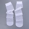 Love Heart Glass Filament Women Stockings Long Tube Hosiery Lolita Calf Socks Korean Style