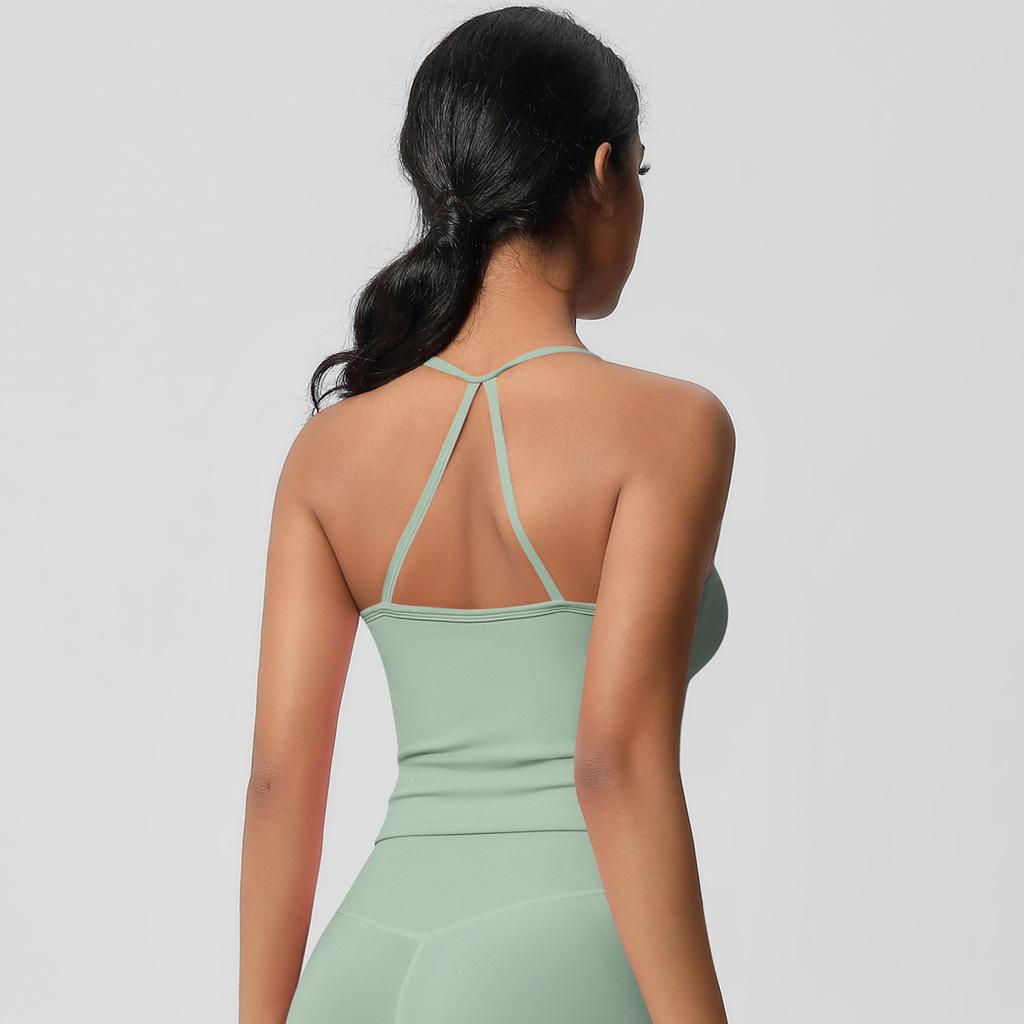 Women High Quality Sport Tank Tops With Chest Pads Compressed Quick-dry Super Elastic Suitable For Running Gym Fitness Training Yoga