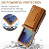 Premium Crossbody Leather Wallet Phone Case For Samsung Galaxy Z Flip 8 7 6 5 4 3 Card Slots Holder Cover Hoesje Coque Funda