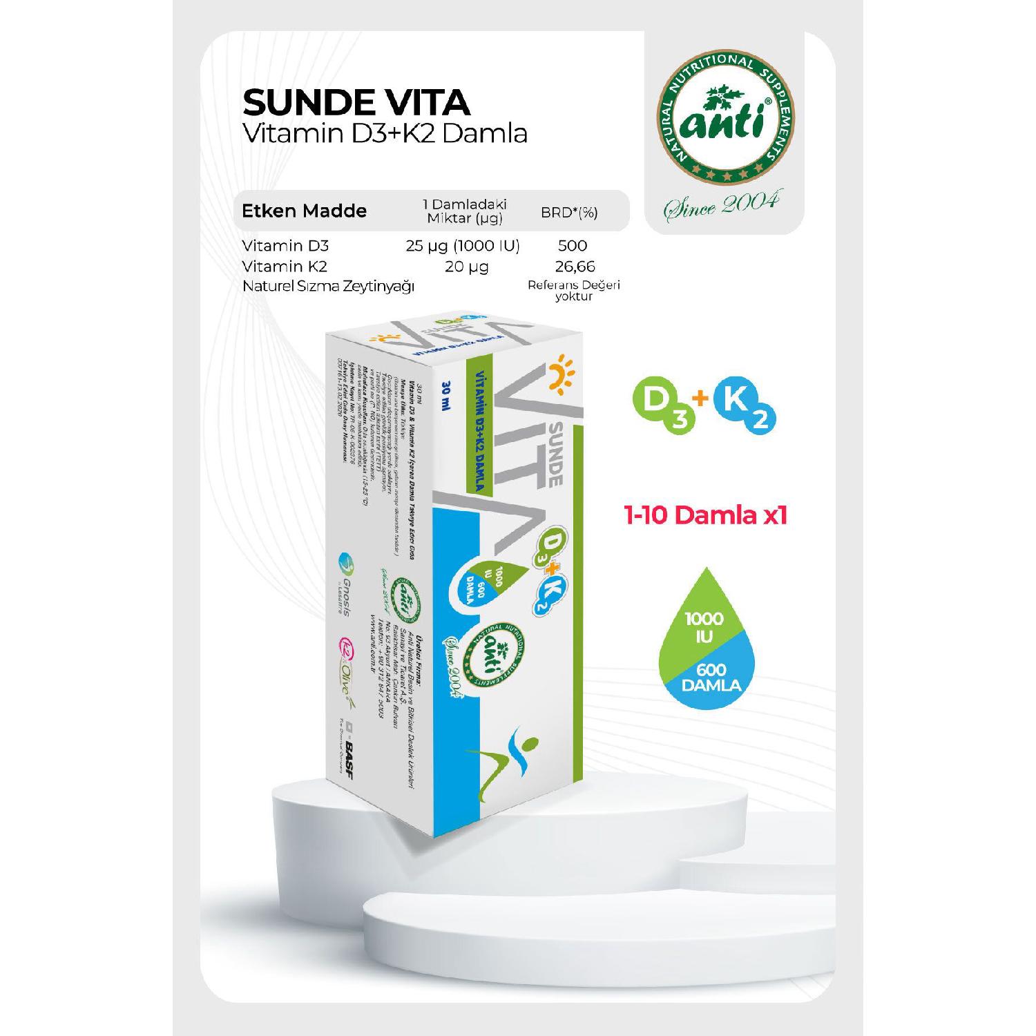 

Sun De Vita D3 K2 Drop 30 Ml