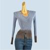 Fake Two-Piece V-neck Halter Knitting Cardigan Women's Korean Style Fall and Winter Wear Chic and Beautiful Pure Desire Sexy Tops