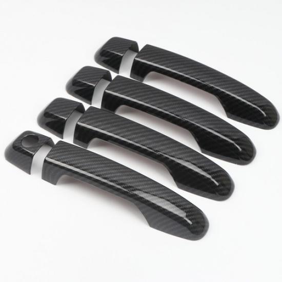 8pcs Carbon Fiber Exterior Side Door Handle Cover For Toyota 4Runner 2010-