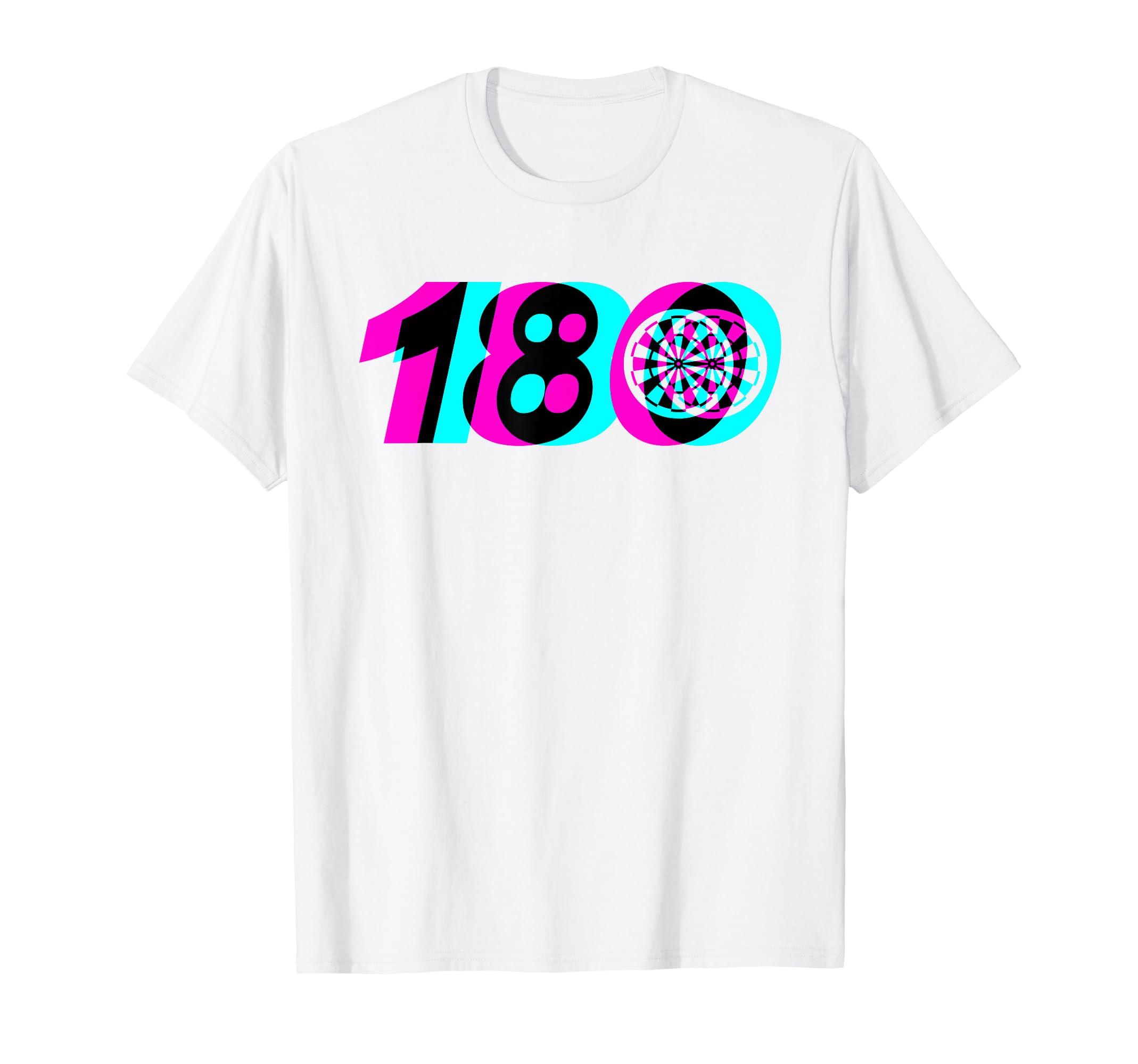 

180 Darts Triple 20 Darts Player Vaporwave Darts Costume T-Shirt білий