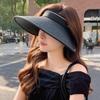 Summer Large Brim Sun Protection Hat Empty Top Sun Protection Hat Women's UV Protection Sun Hat Adjustable Sun Hat