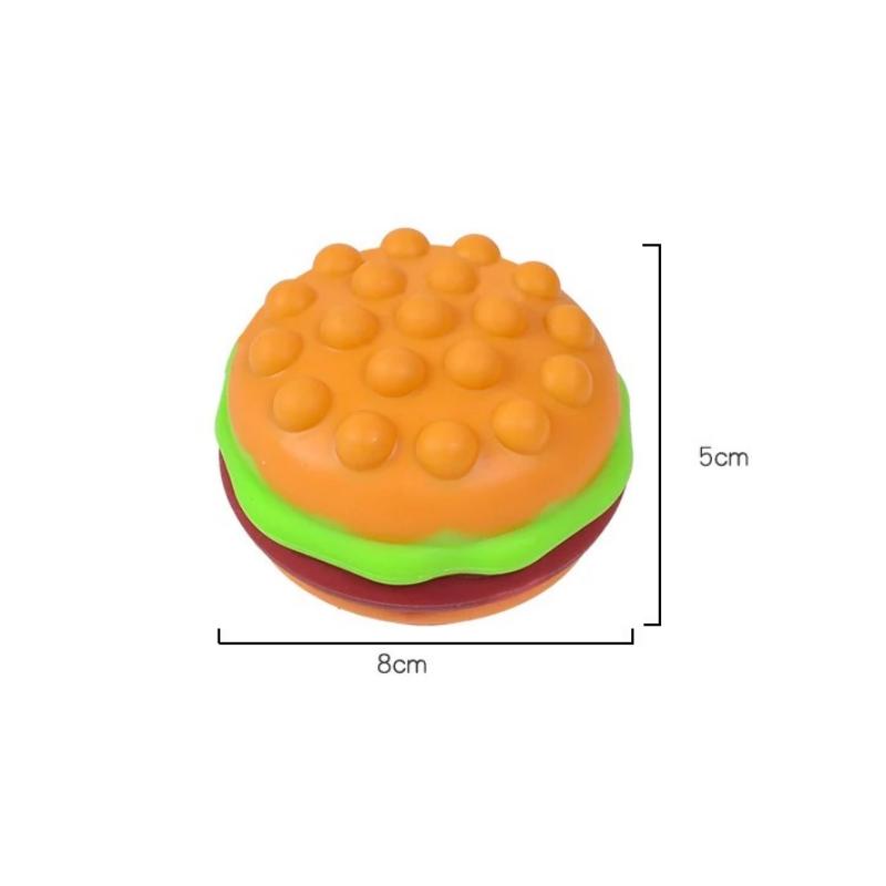 Hamburger Pop Fidget Toys Stress Balls for Kids Autism Sensory Toys Squeeze Toys Stress Relief Decompression Balls Kids Gift