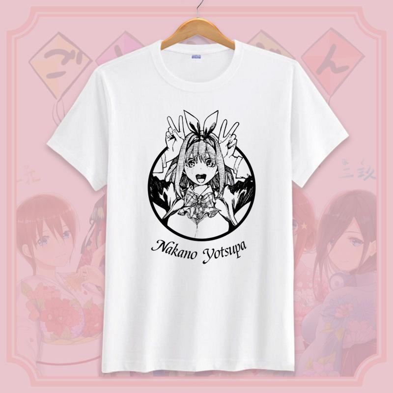 Vintage Washed The Quintessential Quintuplets Nakano Quintuplets Rom Com Anime Graphic T-shirt Men Printed Tee Summer Fashion Clothing Tops Streetwear