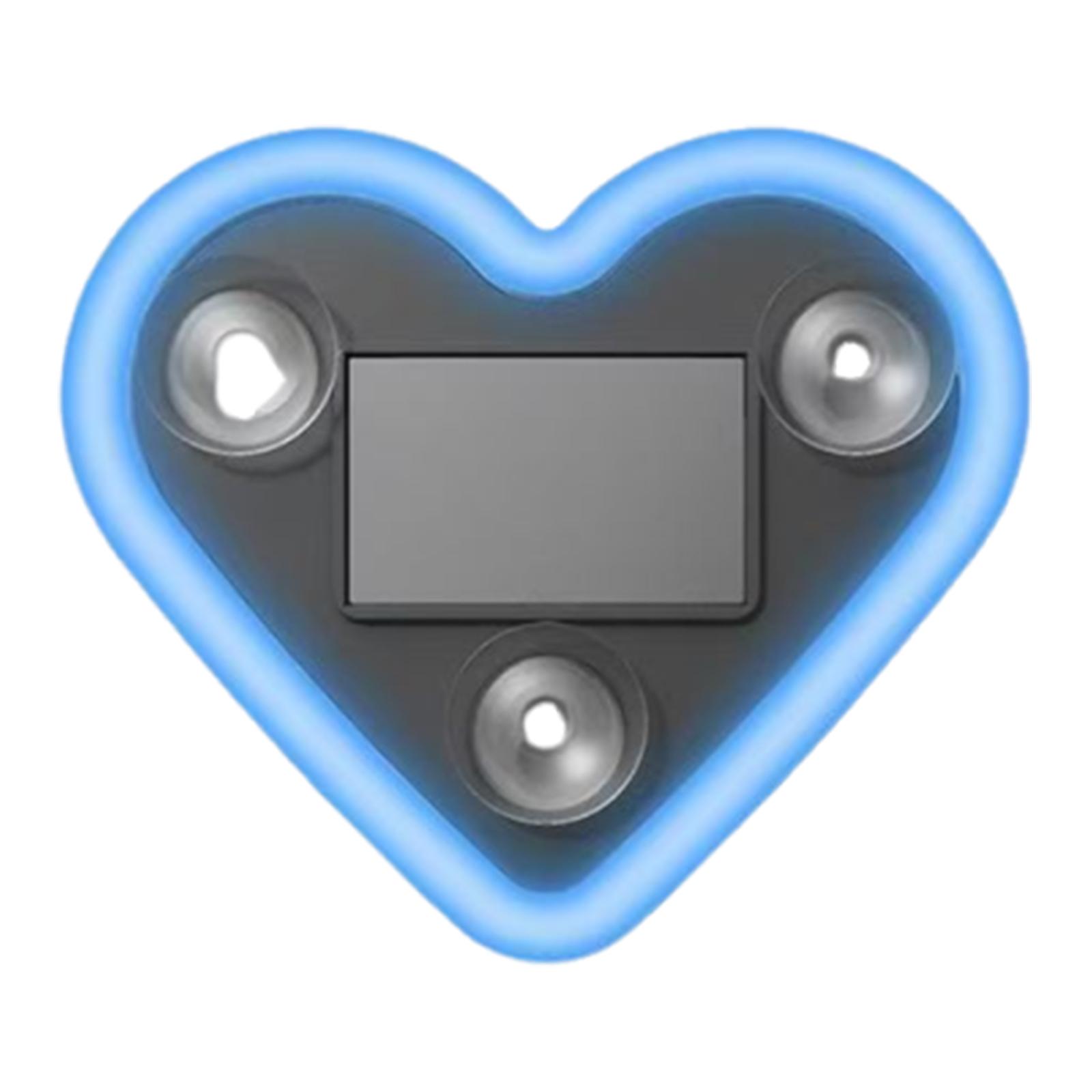 Solar Powered Wireless LED Heart Shape Neon Light Wireless Atmosphere Light for Car Romantic Neon Lights Car Interior Decor синий