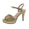 Golden Fashion Luxury New Women's Shoes Buckle Heart New Summer Ladies Waterproof Platform Sandals High Quality Women's Shoes