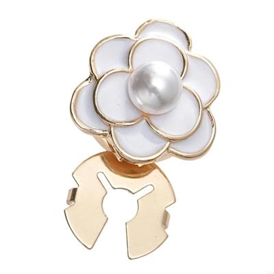 Flower Pearls Button Clip Decorative Cufflinks Covers For Men Women Wedding Dress Shirt Blouse Coat Clothing Accessory