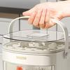 2-in-1 Ice Cube Maker & Storage Bucket Press-Release 48-Cavity Portable Ice Tray with Lid Scoop Easy-Release Ice Mold for Home Camping Party