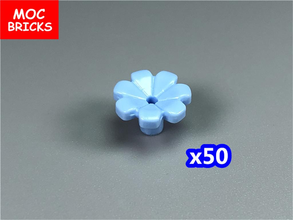 MOC Bricks Plant Petal Rose Flower Grass Tree Farm House Garden Accessories City View Country Building Blocks Children's Toys