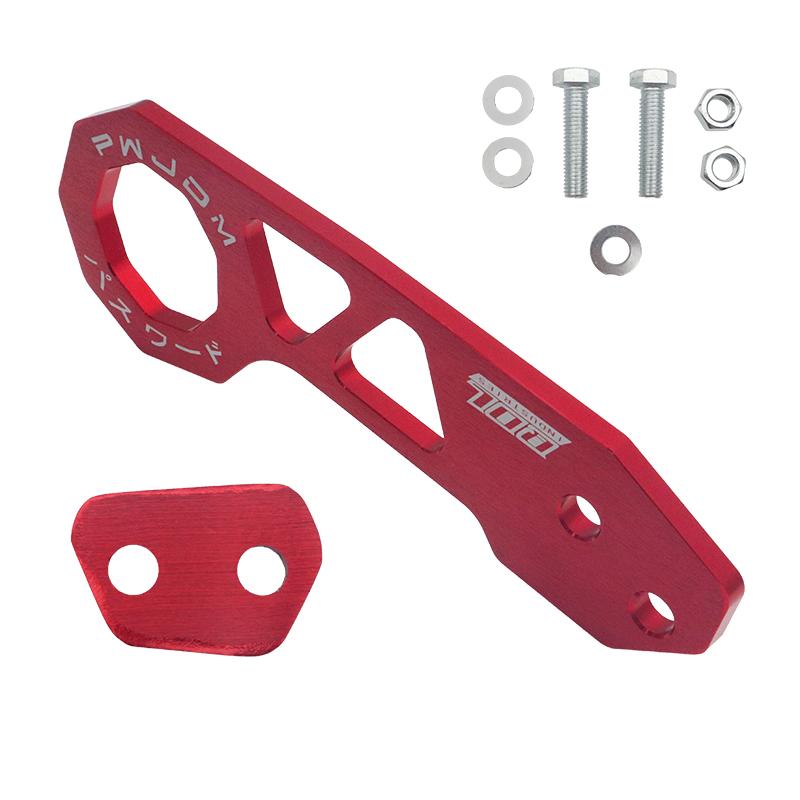 Universal JDM Racing Rear Tow Hook Set Ring Accessories Aluminum Alloy Car Modified Rear Bumper Auto Trailer Towing Kit